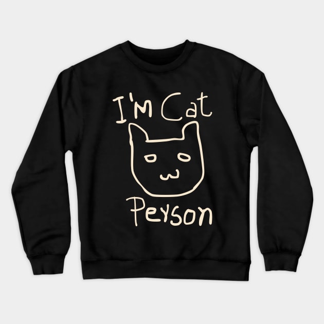 cat person Crewneck Sweatshirt by NomiCrafts